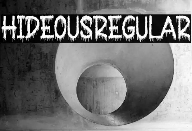 HideousRegular Font examples