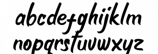 Hidetoshy फ़ॉन्ट लोअरकेस