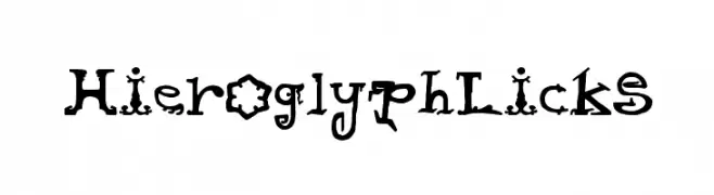 HieroglyphLicks  नि: शुल्क फ़ॉन्ट्स डाउनलोड