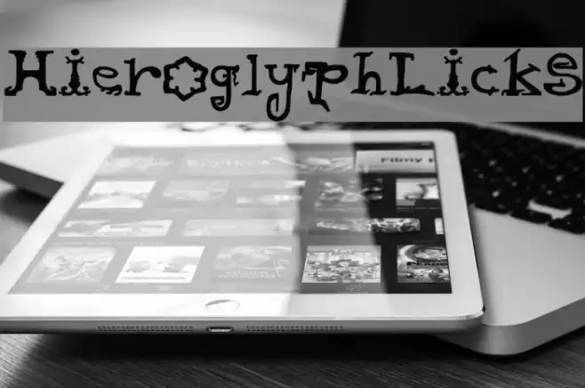 HieroglyphLicks Font examples