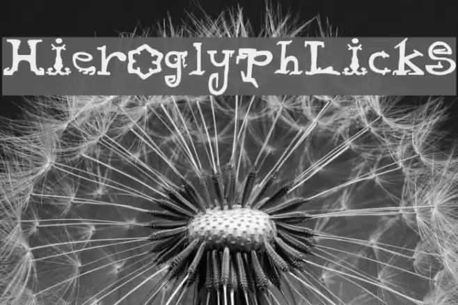 HieroglyphLicks Font examples