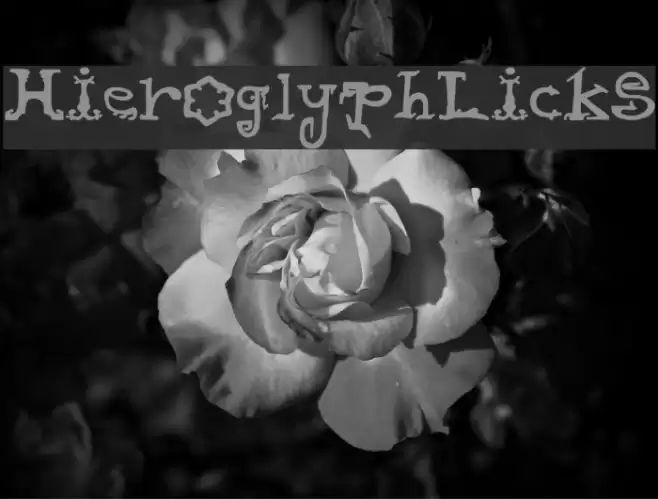 HieroglyphLicks Font examples