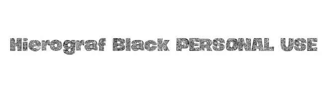 Hierograf Black PERSONAL USE  नि: शुल्क फ़ॉन्ट्स डाउनलोड