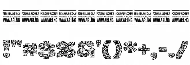 Hierograf Black PERSONAL USE Font OTHER CHARS