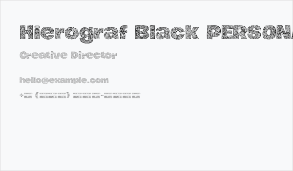 Hierograf Black PERSONAL USE Business Card