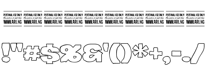 Hierograf Outline PERSONAL USE Font OTHER CHARS