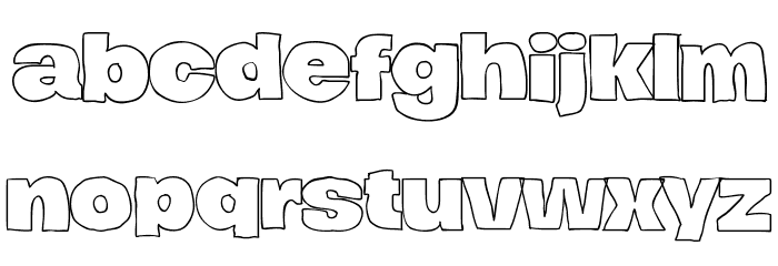 Hierograf Outline PERSONAL USE Font LOWERCASE