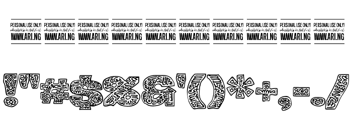 Hierograf PERSONAL USE Font OTHER CHARS