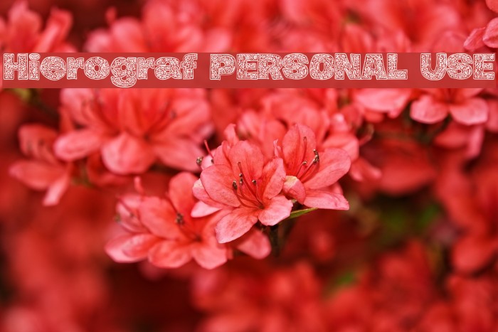 Hierograf PERSONAL USE Font examples
