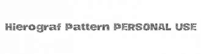 Hierograf Pattern PERSONAL USE  les polices de caractères gratuit tlcharger