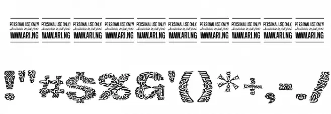Hierograf Pattern PERSONAL USE Font OTHER CHARS