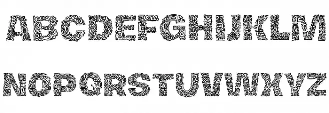 Hierograf Pattern PERSONAL USE خط أحرف كبيرة