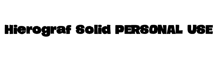 Hierograf Solid PERSONAL USE  Descarca Fonturi Gratis