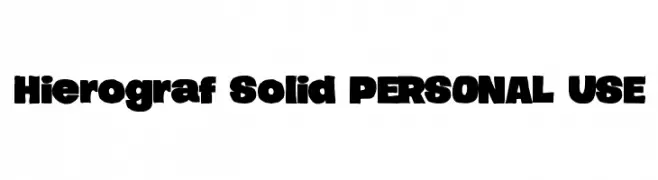 Hierograf Solid PERSONAL USE  les polices de caractères gratuit tlcharger