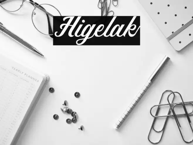 Higelak Font examples
