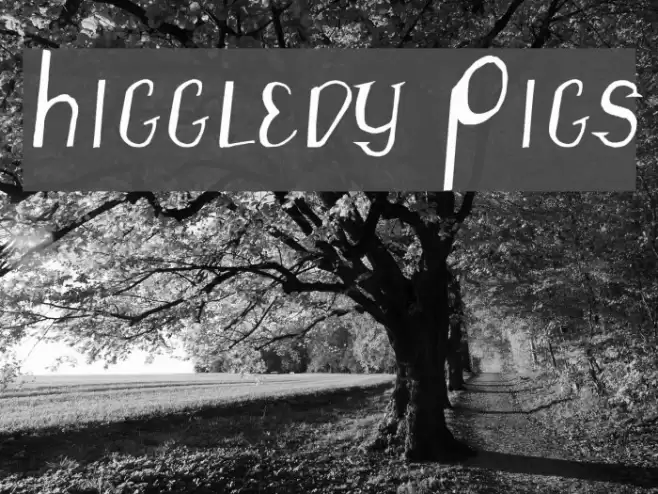 Higgledy Pigs Font examples