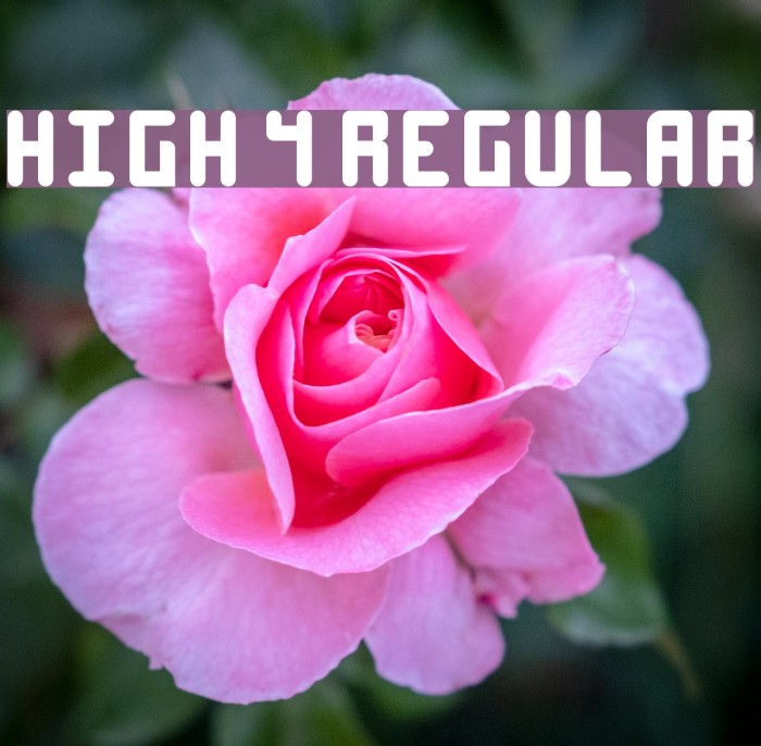 High 4 Regular Font examples