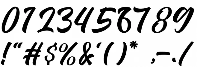 High Amelliya Font OTHER CHARS