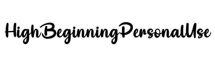 High Beginning Personal Use  font caratteri gratis