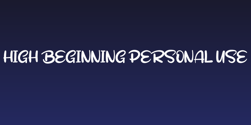 High Beginning Personal Use Social Header