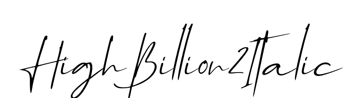 High Billion 2 Italic  免费字体下载