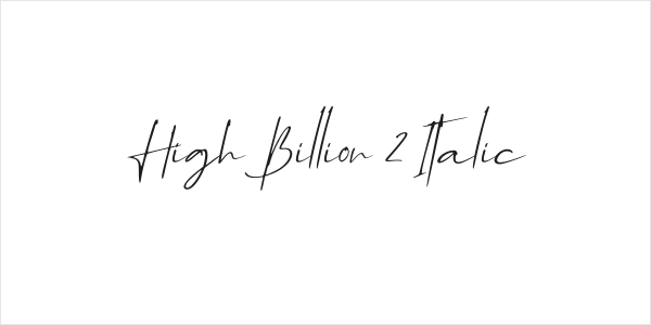 High Billion 2 Italic Logo