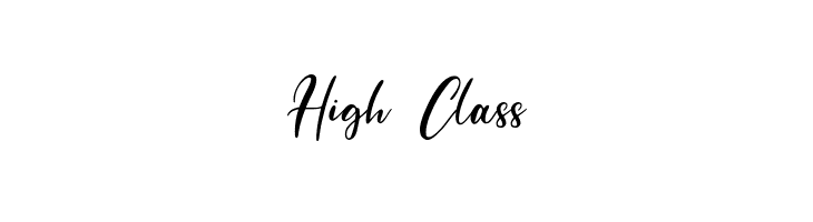 High Class  Fuentes Gratis Descargar