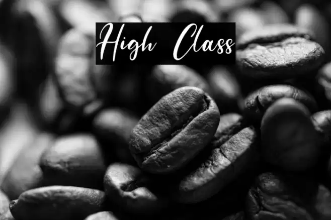 High Class Font examples