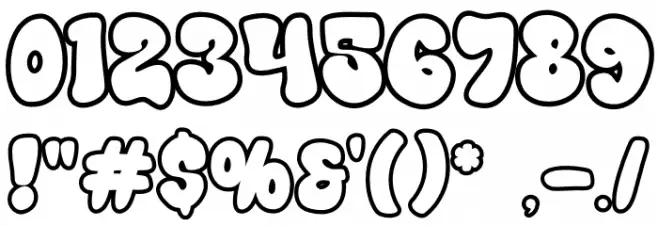 High Damage - Outline Шрифта ДРУГИЕ символов