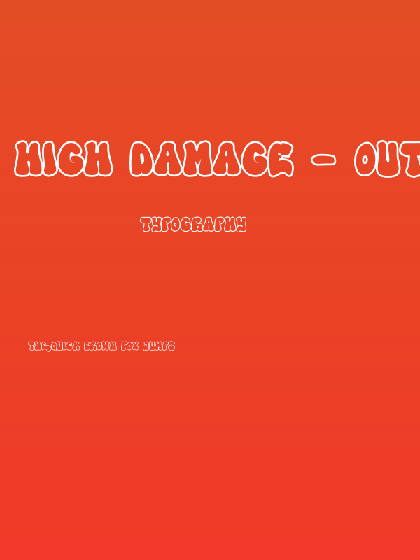 High Damage - Outline Poster