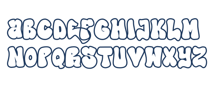 High Damage - Outline Lowercase