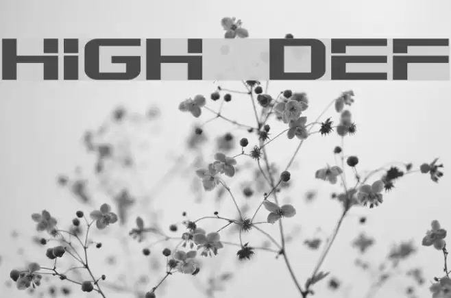 High Def Font examples