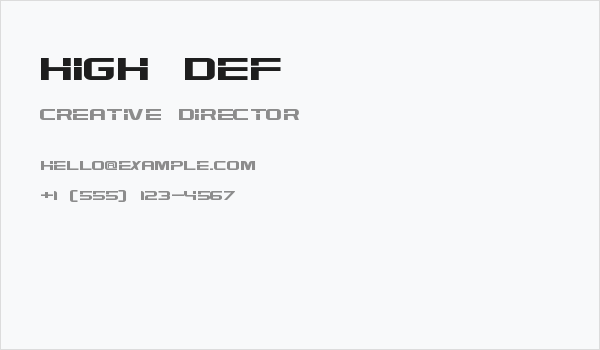 High Def Business Card
