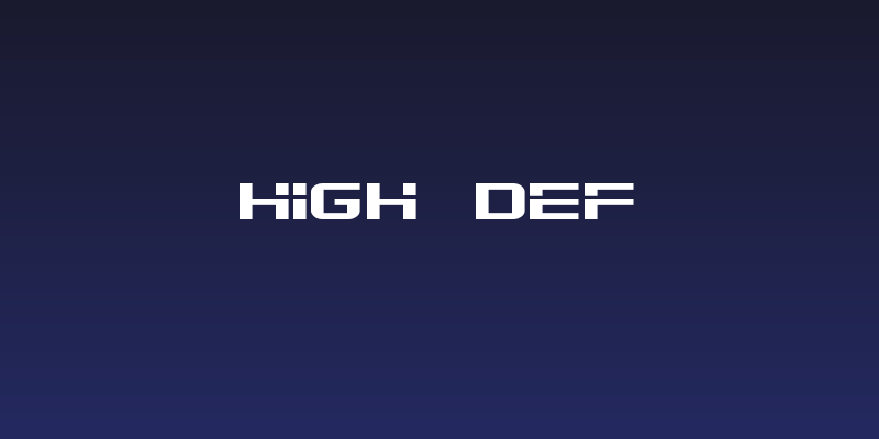 High Def Social Header