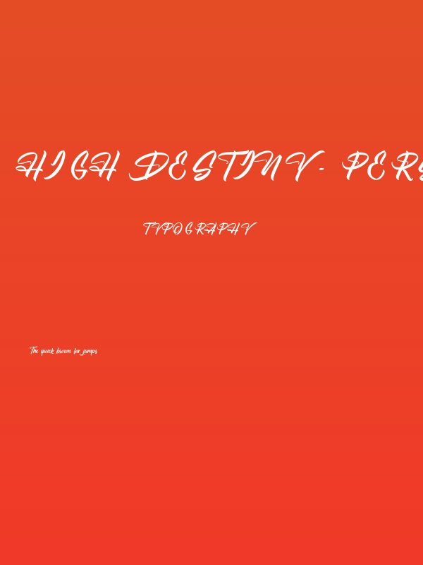 High Destiny - Personal Use Poster