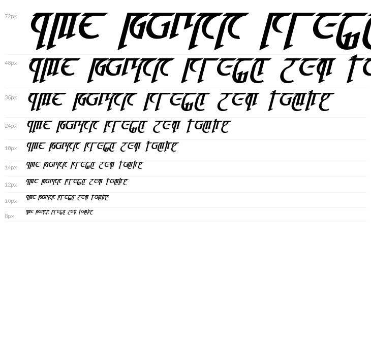 High Drowic Bold Italic Waterfall