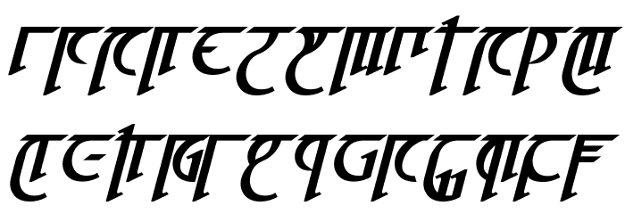 High Drowic Bold Italic Font LOWERCASE