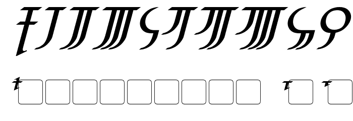 High Drowic Italic Font OTHER CHARS