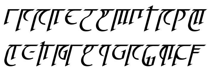 High Drowic Italic Font LOWERCASE