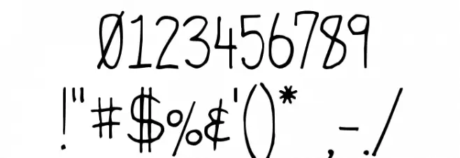 High Fiber Font OTHER CHARS