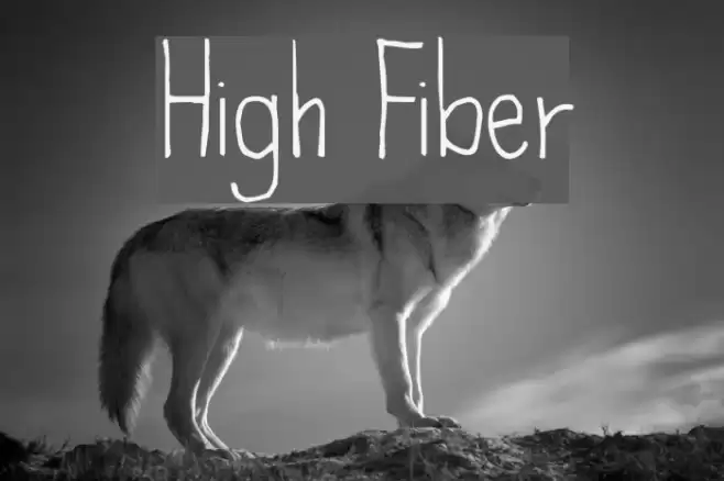 High Fiber Font examples