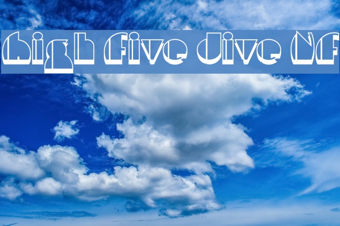 High Five Jive NF Font examples