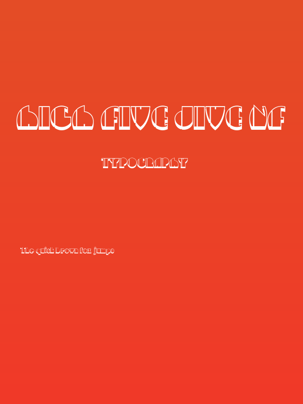 High Five Jive NF Poster