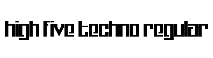 High Five Techno Regular  font caratteri gratis