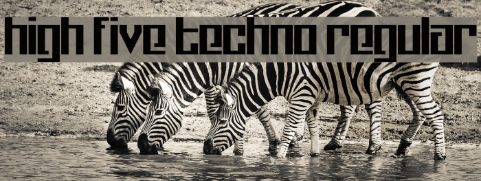 High Five Techno Regular Font examples