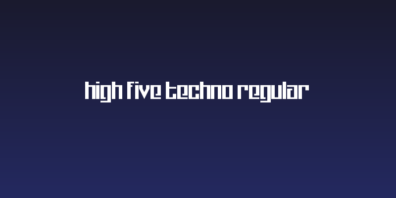 High Five Techno Regular Social Header