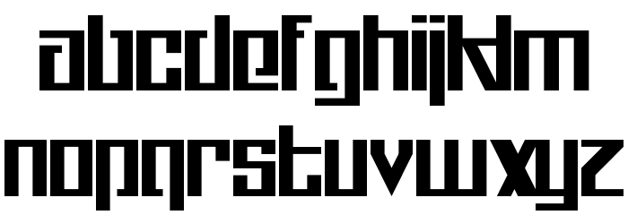 High Five Techno Regular Font LOWERCASE