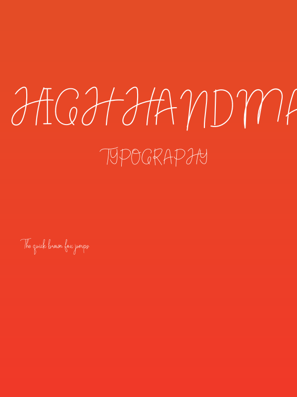 High Handmade Poster