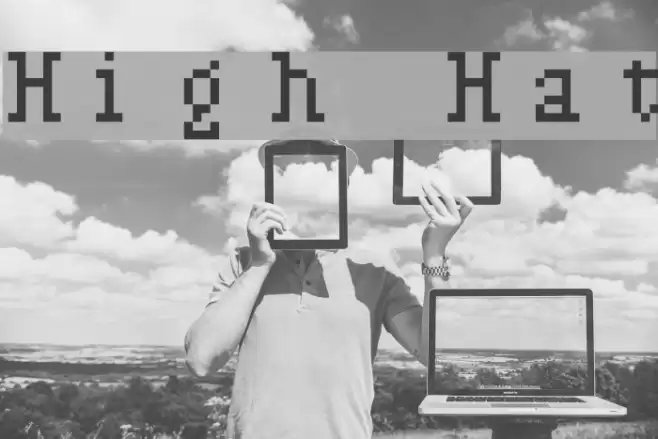 High Hat Font examples