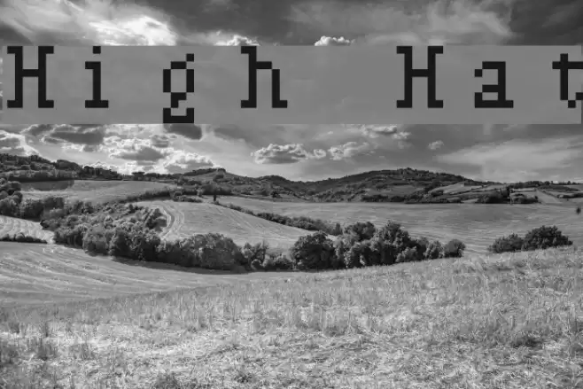 High Hat Font examples
